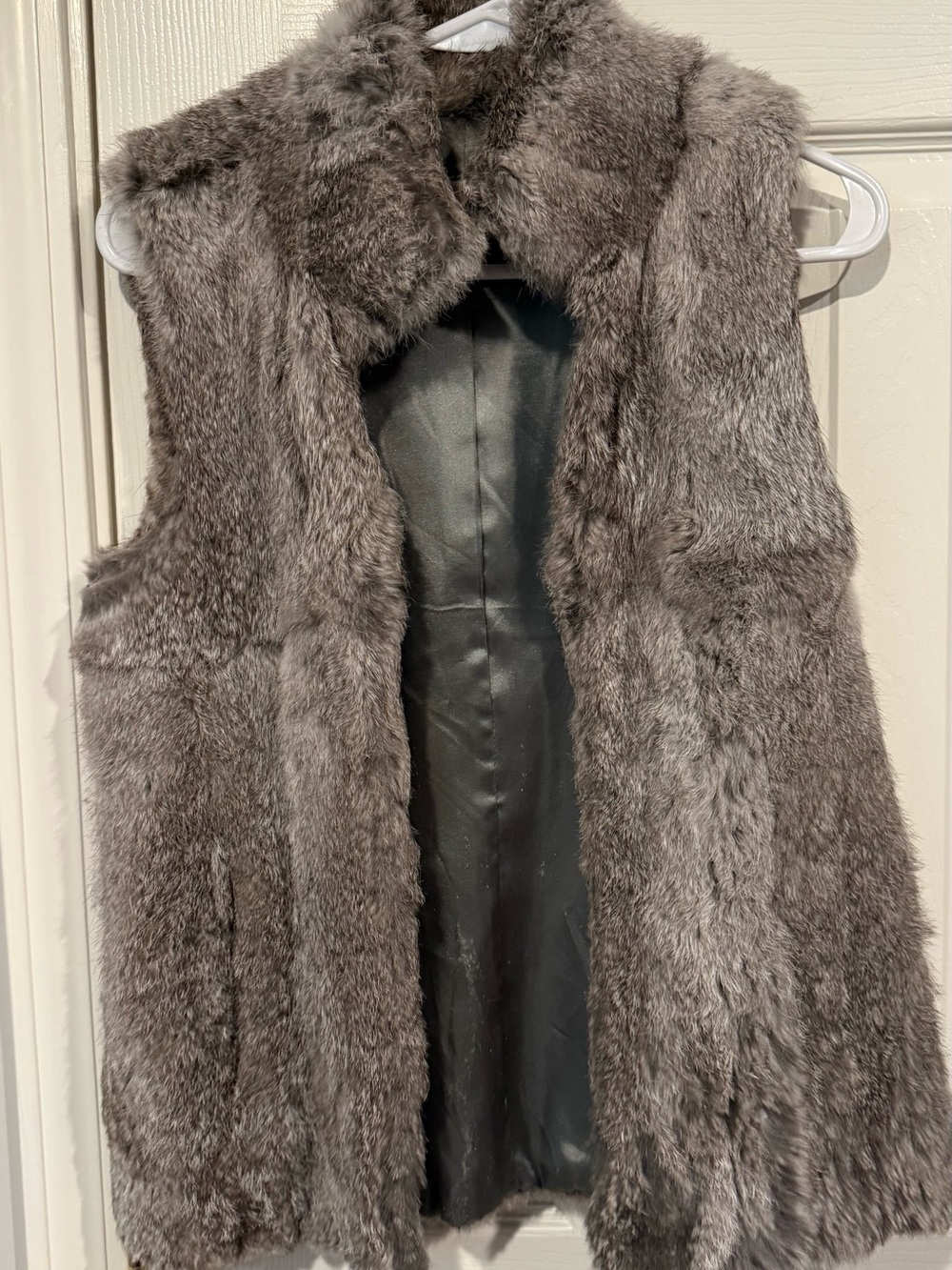 Michael Kors Black rabbit fur vest XS
